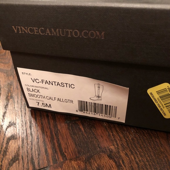 Vince Camuto Black Riding Boots - Picture 2 of 7